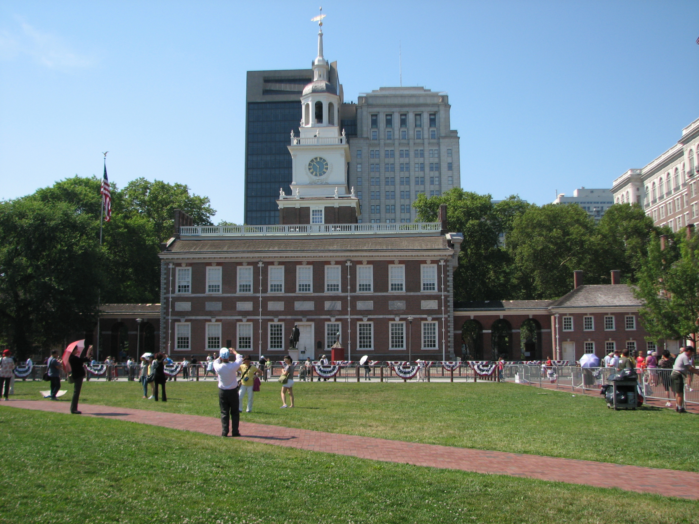 The focal point of Independence Mall is the former State House, where the founders debated the price of freedom.